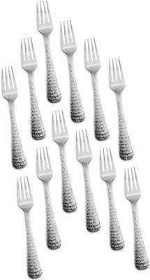 24% OFF on Vinove Kitchenwares Hammered Stainless Steel Fruit Fork Set Pack of 12