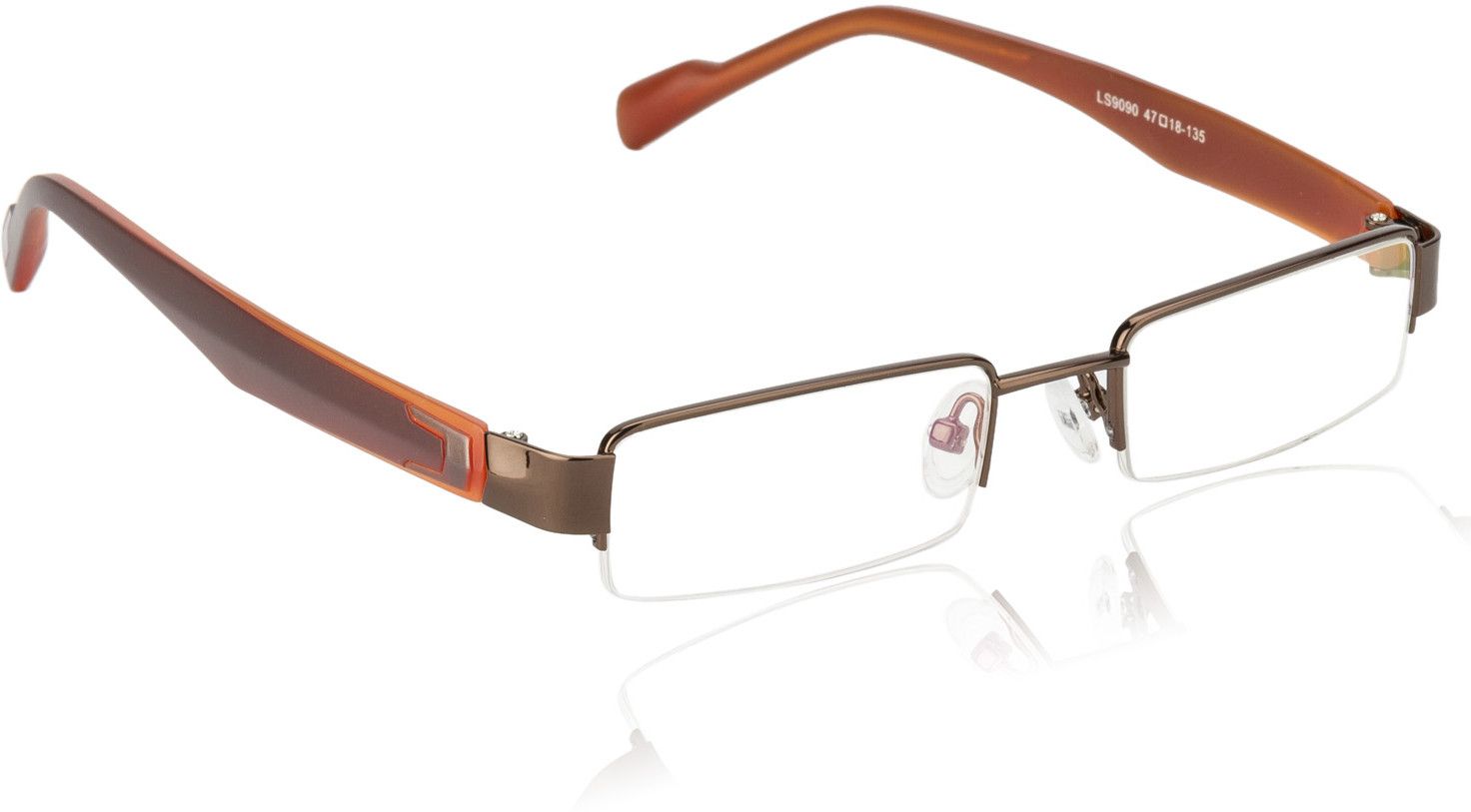 65% OFF on Glitters Half Rim Rectangle Frame