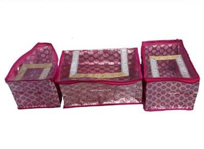 55% OFF on Kuber Industries Designer Saree, Blouse & Peticot Cover in pink designer brocade 3 Pcs set MKU5090 Pink 55% OFF on Kuber Industries Designer Saree, Blouse & Peticot Cover in pink designer brocade 3 Pcs set MKU5090 Pink