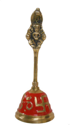20% OFF on H-Cart Divine Blessings- Swastik Om Brass Pooja Bell