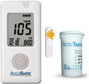 Accu Sure Gold Glucose Monitor with 35 Strips Glucometer - White