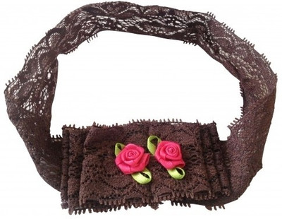 NeedyBee Soft Lace Baby with Rose Head Band NeedyBee Soft Lace Baby with Rose Head Band
