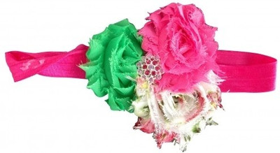 10% OFF on NeedyBee Newborn Soft Elastic with Flower Bow Stitched on Top Head Band