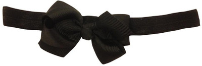 11% OFF on PinkXenia Satin HairBow Elastic Newborn BabyGirl Black s Head Band