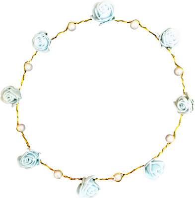 88% OFF on FashBlush Roses Flower & Pearl Tiara Hair Chain