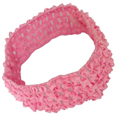 PinkXenia Crochet Knitted soft Elastic NewBorn BabyGirl Light Pink Headband Head Band