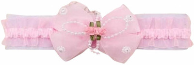 PinkXenia Bowknot Flower Elastic Chiffon Lace Newborn Soft Head Band PinkXenia Bowknot Flower Elastic Chiffon Lace Newborn Soft Head Band