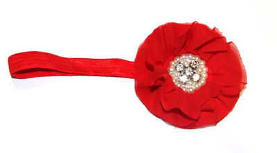 BabyCouture Chiffon Flock Of Pearls Diamond Head Band BabyCouture Chiffon Flock Of Pearls Diamond Head Band