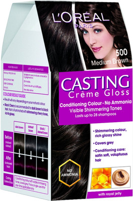Oreal Paris Casting Creme Gloss Hair Color Medium Brown 500