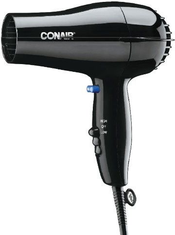 Conair Black 1600 W 047BW Hair Dryer Conair Black 1600 W 047BW Hair Dryer