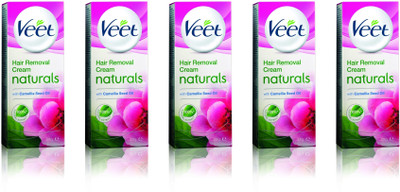 Veet Naturals Sensitive Skin 25Gm Pack of 5 125 g Veet Naturals Sensitive Skin 25Gm Pack of 5 125 g