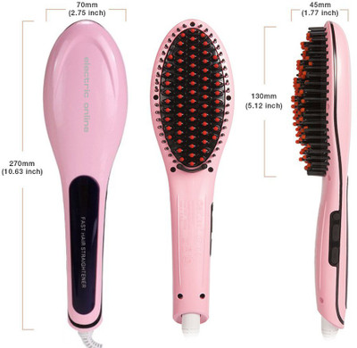 eo Instant Magic Silky Styling Anti Scald Zero Damage Comb QT-907 Hair Straightener (Pink) 