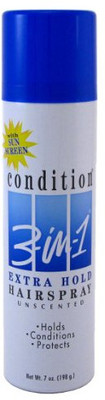 Condition 3-in-1 Hairspray Extra Hold Unscented Hair Styler Condition 3-in-1 Hairspray Extra Hold Unscented Hair Styler