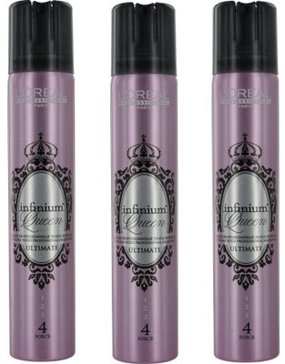 L 'Oreal Paris Infinium Queen Ultimate 4 Force Extreme Hold Hair Spray (Pack Of 3) Hair Styler L 'Oreal Paris Infinium Queen Ultimate 4 Force Extreme Hold Hair Spray (Pack Of 3) Hair Styler