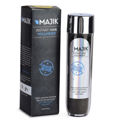 Majik Building Fiber Jet Black With Free Bonding Spray, Shiner, line Optimizer And 3-D Mirror 123480 Soft Hair Volumizer Powder 54 g