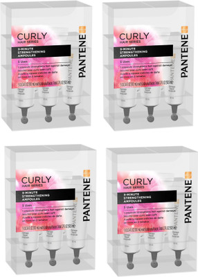 Pantene Pro-V Curly Hair Series Professional Level Hair Damage Repair Ampoules (4 Pack)