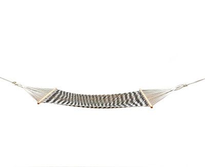 Royallyrelax Black & White Sleeping Cotton Hammock (Black, White)