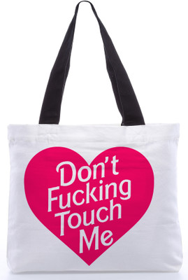 30% OFF on Snoogg Canvas Design Touch Me Tote White