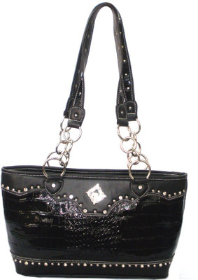 61% OFF on Saiva Reptile Pattern Shoulder Bag Black-00