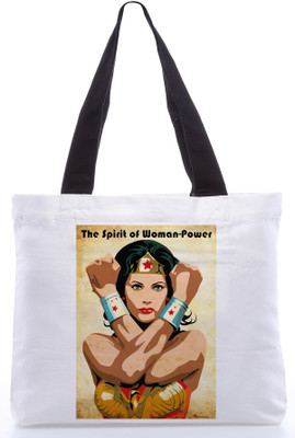 30% OFF on Snoogg Canvas Design Women Power Tote White
