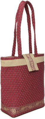 56% OFF on Kraftrush Jute Hand-held Bag Maroon-10 56% OFF on Kraftrush Jute Hand-held Bag Maroon-10