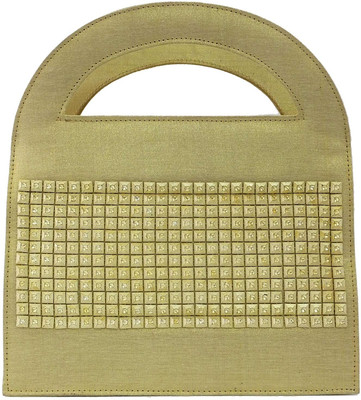 36% OFF on Stylocus Inbuilt Handle Gold Clutch Satchel Gold