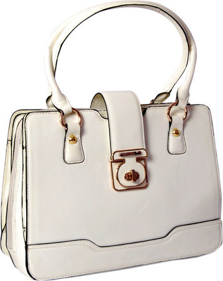 73% OFF on Womaniya Ethnic Silver Rose Collection-117 Hand-held Bag White