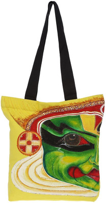 67% OFF on Pranil Designs Hand Painted Half Face Kathakali Tote Yellow 67% OFF on Pranil Designs Hand Painted Half Face Kathakali Tote Yellow
