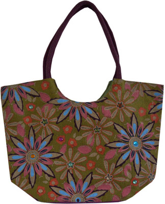 Jute Root Elegant Green Shoulder Bag Green-04 Jute Root Elegant Green Shoulder Bag Green-04