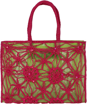 22% OFF on Garam Masala Net Crafted Shoulder Bag Pink15