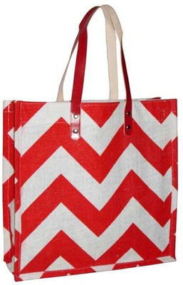 50% OFF on Earthbags Chevron with Leather Handles Tote Red 50% OFF on Earthbags Chevron with Leather Handles Tote Red