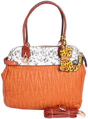 20% OFF on Khoobsurati Vibrant Snake Salvage Hand Bag Camel