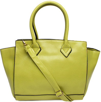 50% OFF on Hi Look Self Textured Hand-held Bag Green-01