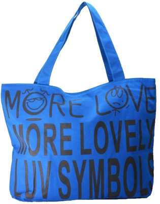 46% OFF on JG Shoppe Symbol Printed Tote Blue-452