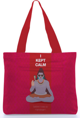 30% OFF on Snoogg Canvas Design Shiva Sketch Tote Pink