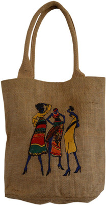 Jute Root Embroidered Lady Vintage Style Shoulder Bag Brown-03 Jute Root Embroidered Lady Vintage Style Shoulder Bag Brown-03