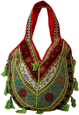 20% OFF on Desi Crown Trendy Multicolor Cotton Handmade Eco Friendly Jhola Hand Bag Multicolor