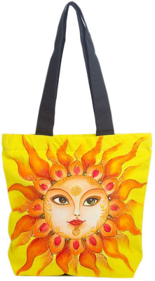 16% OFF on Pranil Designs Big Sun Design Tote Yellow 16% OFF on Pranil Designs Big Sun Design Tote Yellow