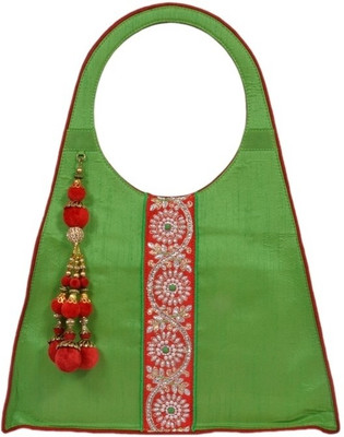 35% OFF on Craftstages Ethnic Exclusive Design Hand-held Bag Green