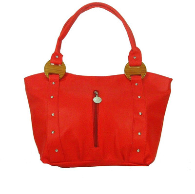 55% OFF on Estoss Wood Touch Hand-held Bag Red