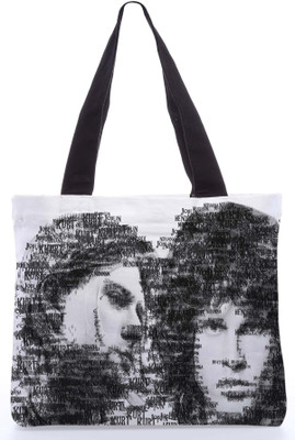30% OFF on Snoogg Canvas Design the Rock Breed Tote Black, White