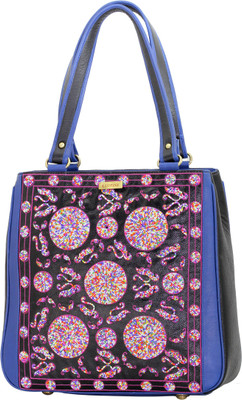 Lupine Love Hand Bag Blue, Black