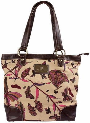 54% OFF on Ivory Tag Floral Peony Hand-held Bag Brown