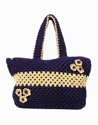 40% OFF on moKanc Crochet Hand Bag Navy Blue 40% OFF on moKanc Crochet Hand Bag Navy Blue