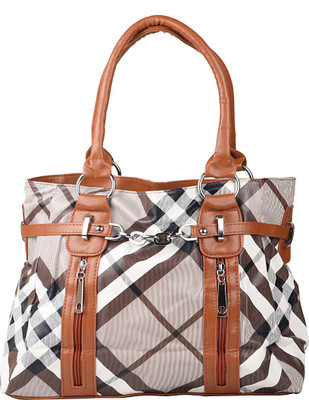 75% OFF on Buckleup Criss Cross Lines Hand-held Bag Tan