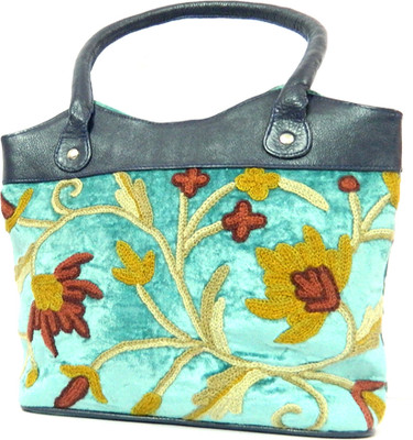 53% OFF on Aabeer Kashmiri Embroidered Hand-held Bag Blue