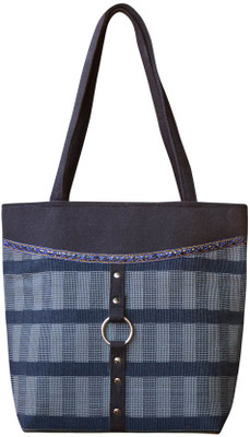 58% OFF on Bueva Handicrafted Jute Shoulder Bag Blue - Ring
