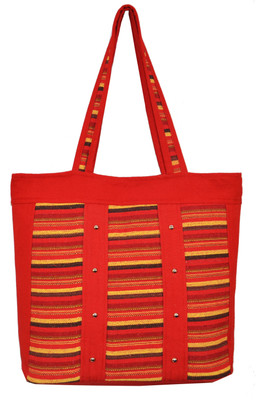 60% OFF on Shilpkart Shilpkart Stripe Canvas Tote Tote Red 60% OFF on Shilpkart Shilpkart Stripe Canvas Tote Tote Red