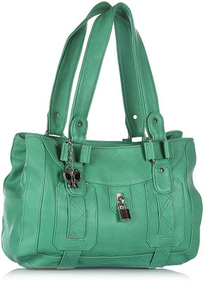 31% OFF on Butterflies Lock Design Hand Bag Green