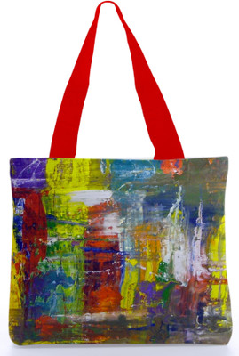 30% OFF on Snoogg Canvas Design Abstract Painting Tote Multicolor